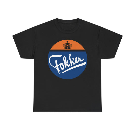 Fokker Royal Dutch Aircraft Manufacturer Vintage Logo T-Shirt