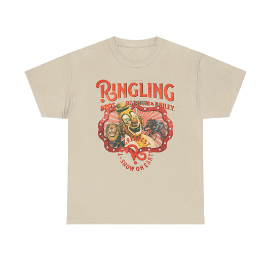 Ringling Brothers Greatest Show on Earth Nostalgic Retro Logo T-shirt