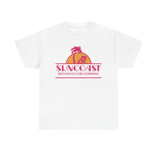 Suncoast Motion Picture Company Palm Tree Movie Director Chair Logo T-shirt