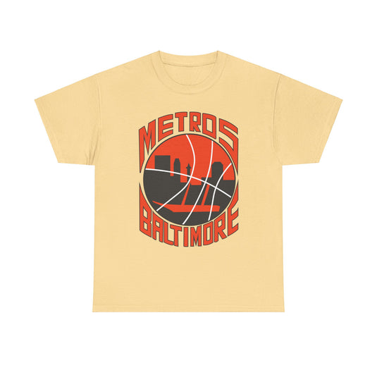 Baltimore Metros Maryland Continental Basketball Association 1978-1979 T-shirt