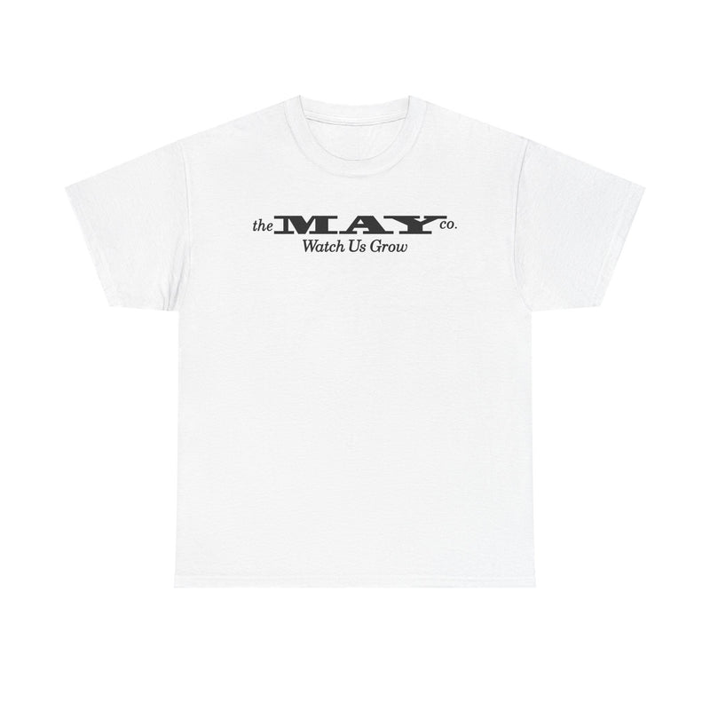 Load image into Gallery viewer, The May Company Watch Us Grow Black Logo Department Store Chain T-shirt
