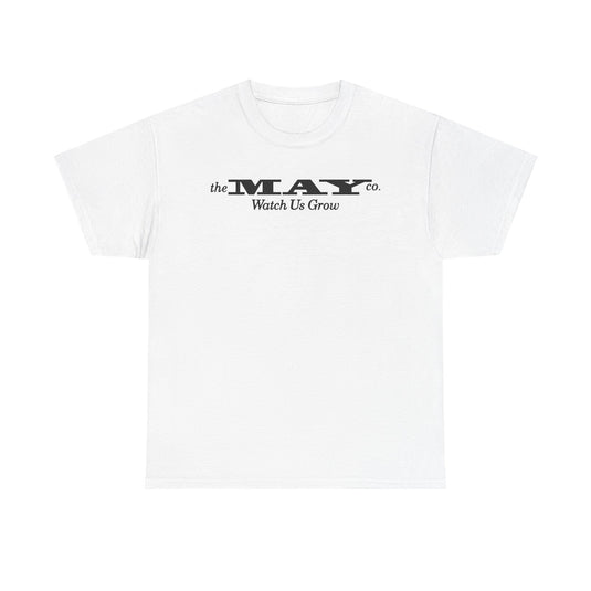 The May Company Watch Us Grow Black Logo Department Store Chain T-shirt