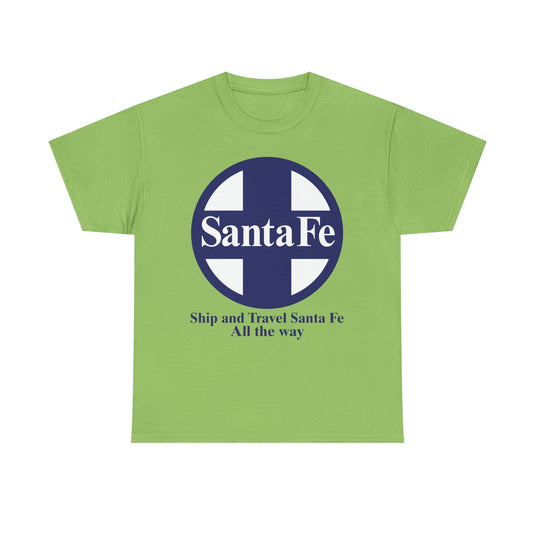 Santa Fe Cross Logo Ship Travel Railroad Vintage Train T-Shirt