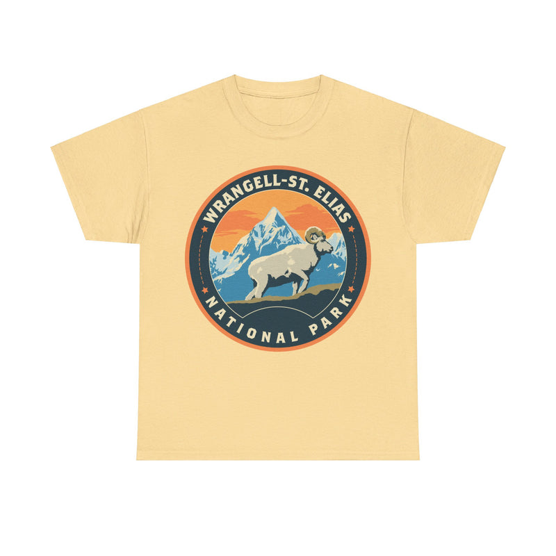 Load image into Gallery viewer, Wrangell-St Elias National Park Alaska Round Logo T-shirt
