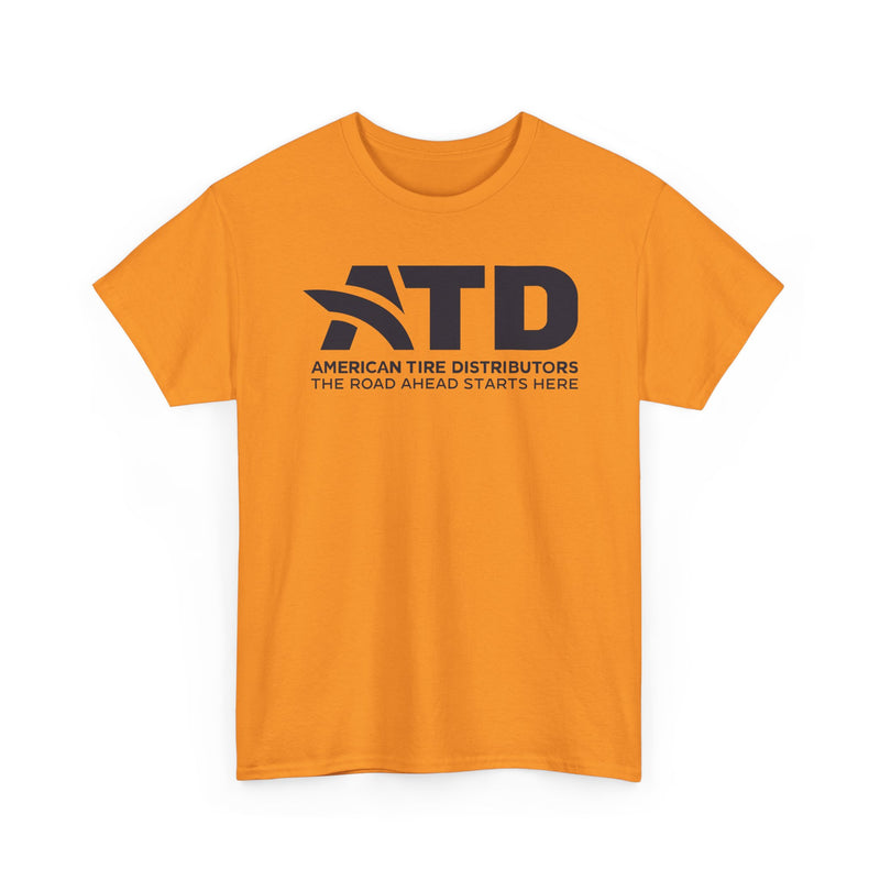 Load image into Gallery viewer, ATD American Tire Distributors T-Shirt Defunct Company Road Ahead Starts Here
