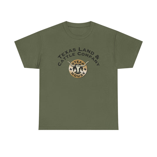 Texas Land and Cattle T-Shirt - Steakhouse Industry Defunct Logo Tee