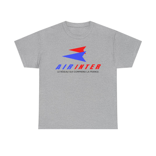 Air Inter Le Réseau Qui Comprend La France Airline Logo T-shirt