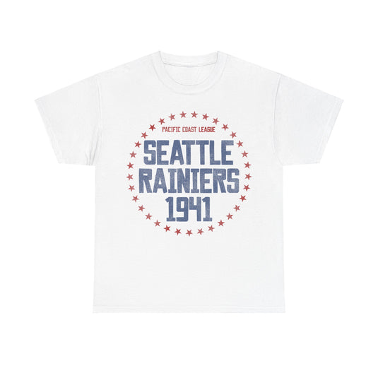 Seattle Rainiers 1941 Nostalgic Retro Baseball Team T-shirt