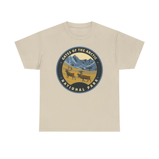 Gates of the Arctic National Park Alaska Round Logo T-shirt
