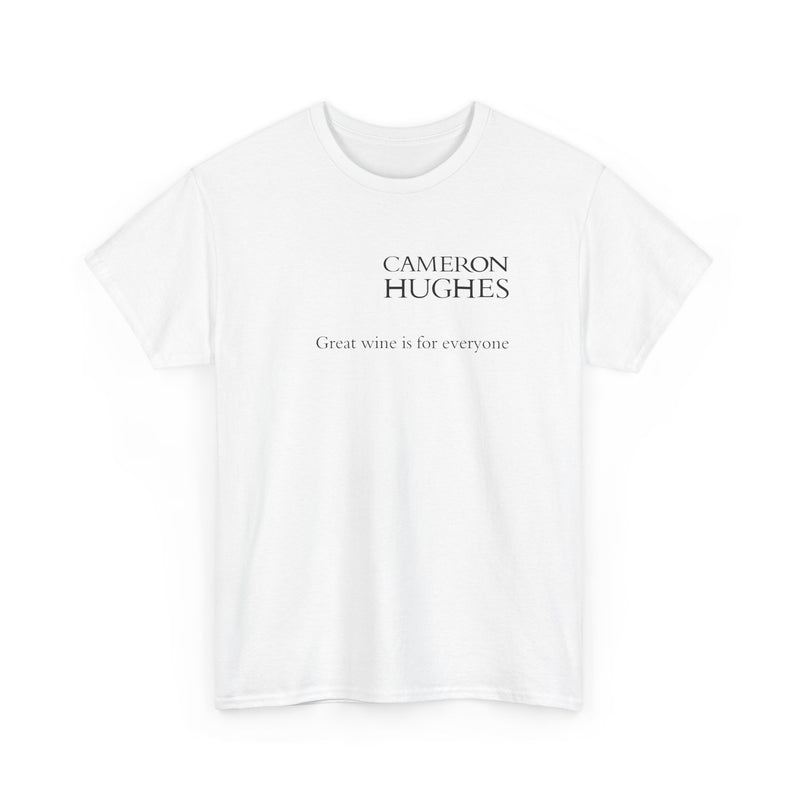 Load image into Gallery viewer, Cameron Hughes T-Shirt Defunct Wine Company Great Wine Is For Everyone Tee
