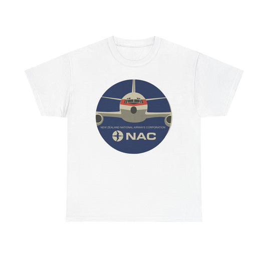 NAC New Zealand National Airways Corporation Vintage Airline T-shirt