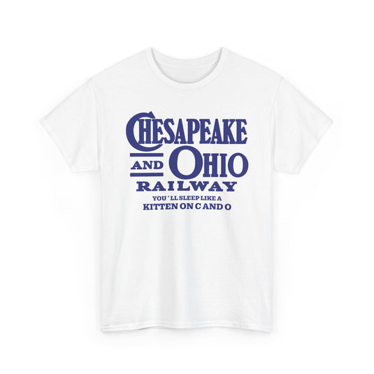Chesapeake Ohio Railway Sleep Like Kitten Railroad Logo T-Shirt