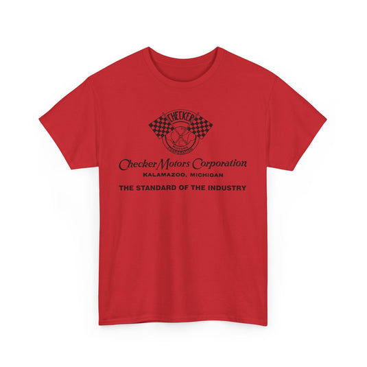 Vintage Checker Motors Kalamazoo Michigan Standard of Industry T-shirt