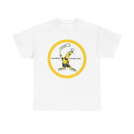 Columbus Golden Seals Hockey 1971-1973 Round Logo T-shirt