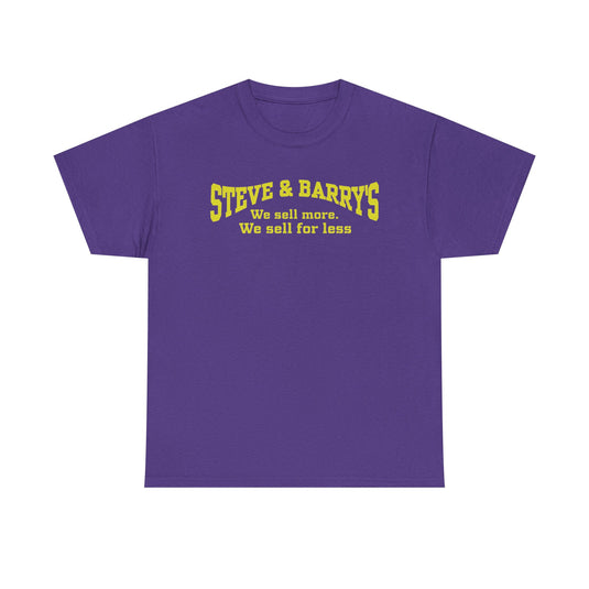 Steve & Barry's We Sell More We Sell For Less Yellow Budget Clothing T-shirt