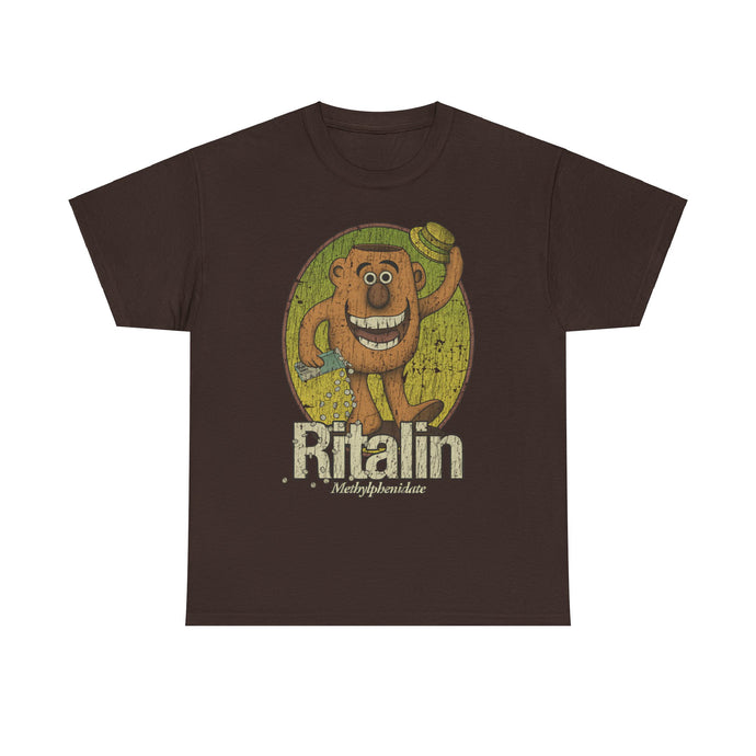 Ritalin Man 1975 Methylphenidate Advertising Logo T-shirt