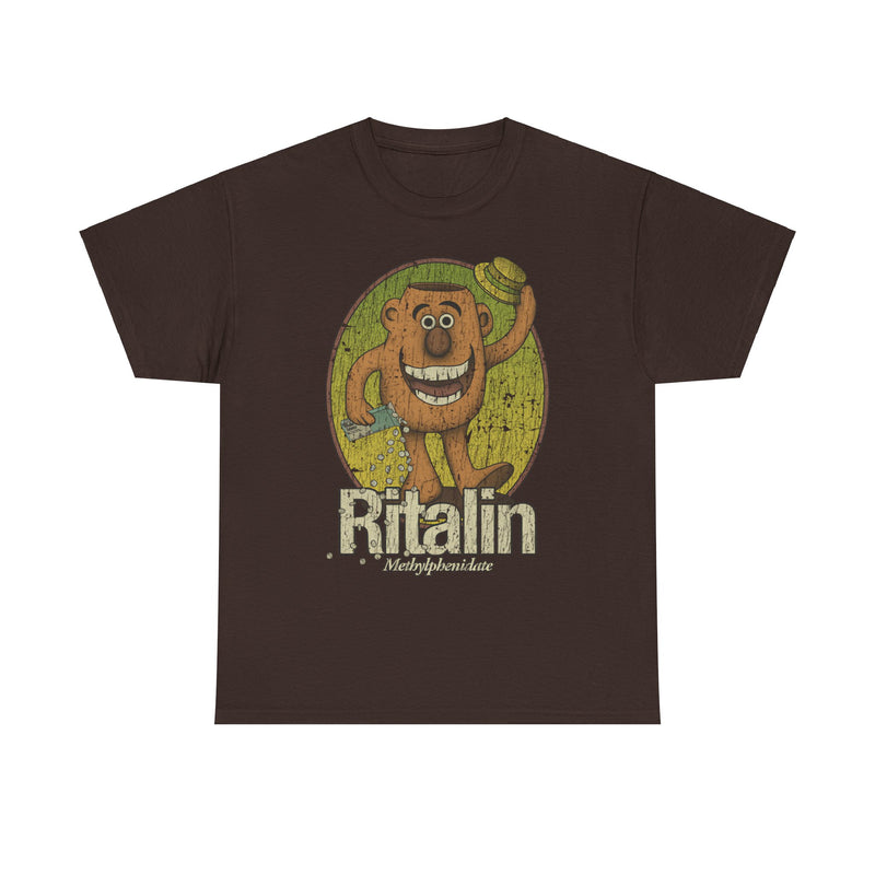 Load image into Gallery viewer, Ritalin Man 1975 Methylphenidate Advertising Logo T-shirt
