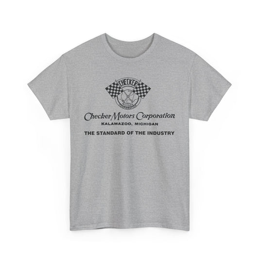 Vintage Checker Motors Kalamazoo Michigan Standard of Industry T-shirt