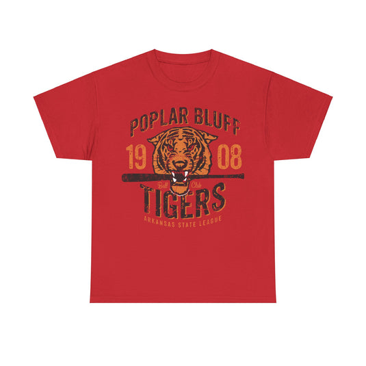 Poplar Bluffs Tigers Est 1908 Missouri Baseball T-shirt