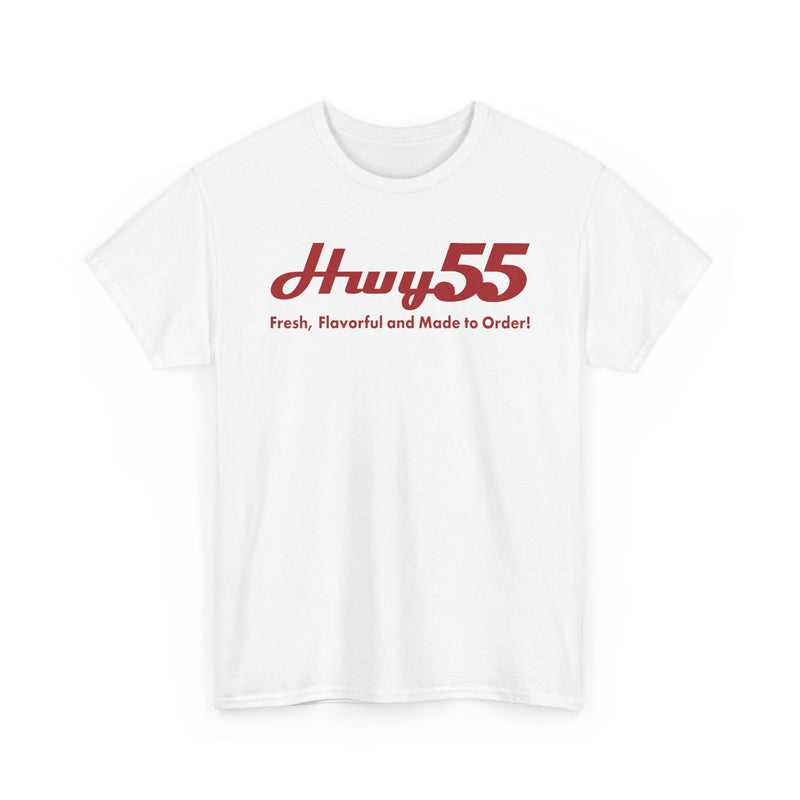 Load image into Gallery viewer, Hwy 55 T-Shirt Fresh Flavorful and Made to Order Defunct Restaurant Chain Tee
