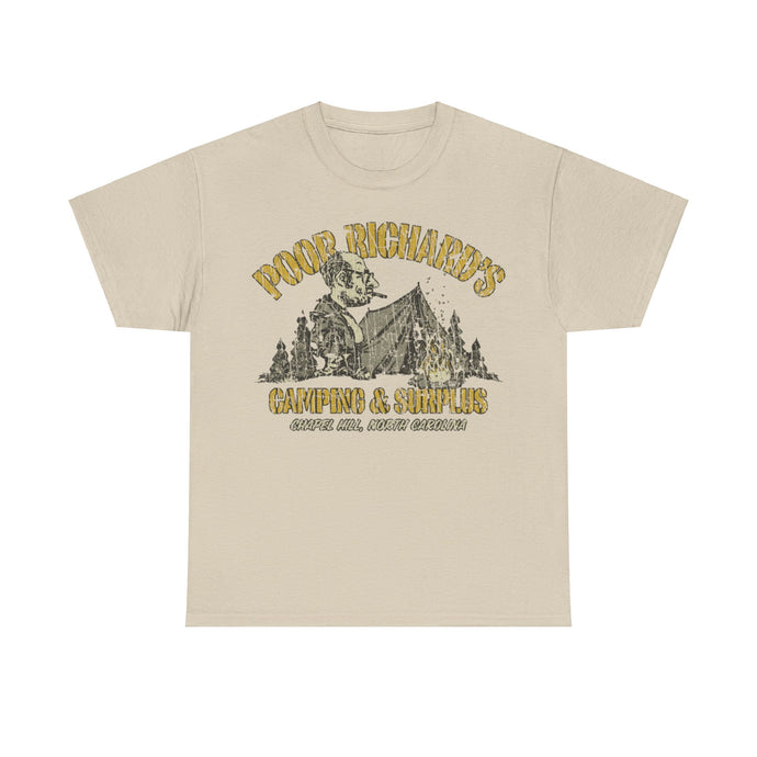 Poor Richards Camping Surplus 1968 Distressed Print T-shirt