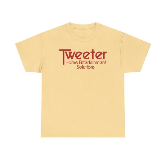 Tweeter Home Entertainment Solutions Red Logo Electronics Store T-shirt