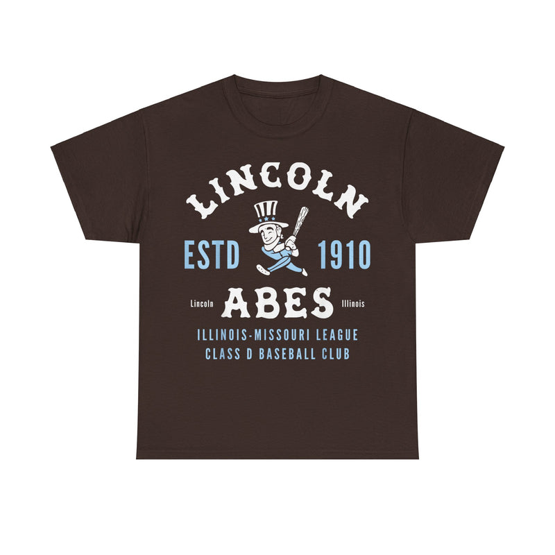 Load image into Gallery viewer, Lincoln Abes Est 1910 Illinois Baseball T-shirt
