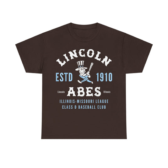 Lincoln Abes Est 1910 Illinois Baseball T-shirt