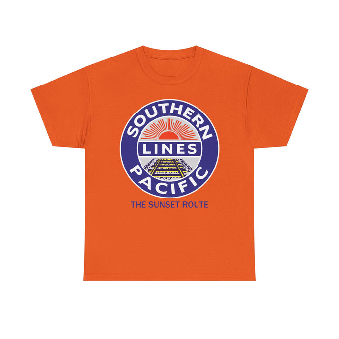 Southern Pacific Lines Sunset Route Railroad Logo Vintage T-Shirt