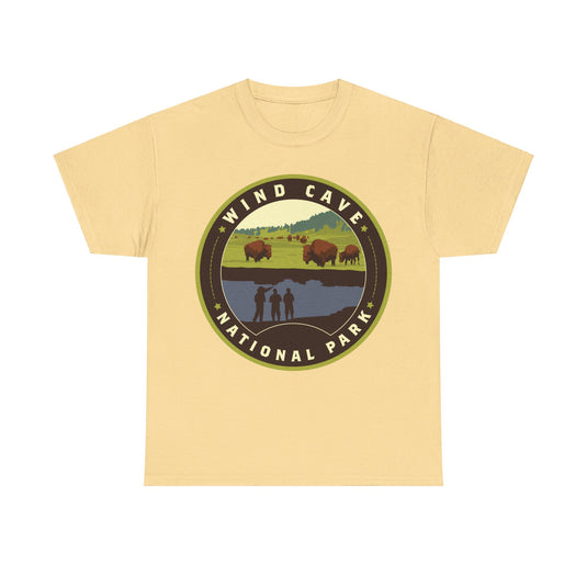 Wind Cave National Park South Dakota Round Logo T-shirt