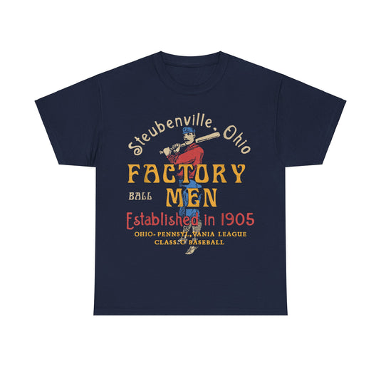 Steubenville Ohio Factory Men Nostalgic Retro Baseball Team T-shirt