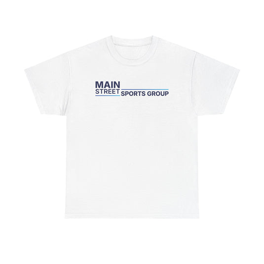 Main Street Sports Group T-Shirt Athletic Company Logo Blue Tee