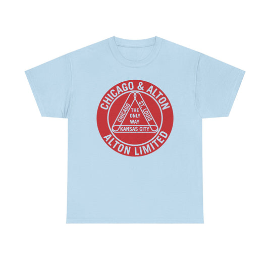 Chicago Alton Only Way Triangle Railroad Logo Vintage Train T-Shirt