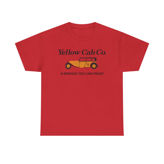 Yellow Cab Co A Service You Can Trust Vintage Taxi Logo Retro T-shirt