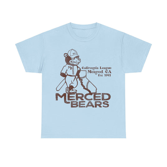 Merced Bears Nostalgic Retro Baseball Team T-shirt