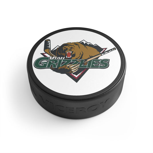 Utah Grizzlies Logo Hockey Puck