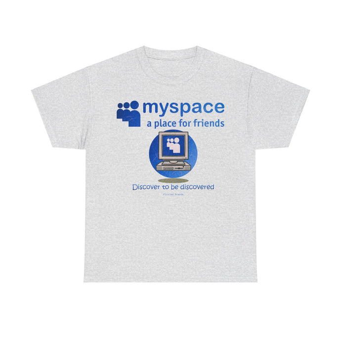 MySpace A Place for Friends Website Nostalgic Tribute T-Shirt