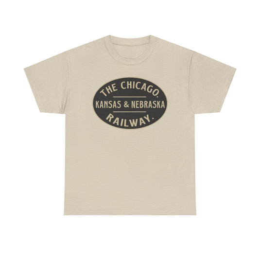 Chicago Kansas Nebraska Railway Vintage Railroad Logo T-Shirt