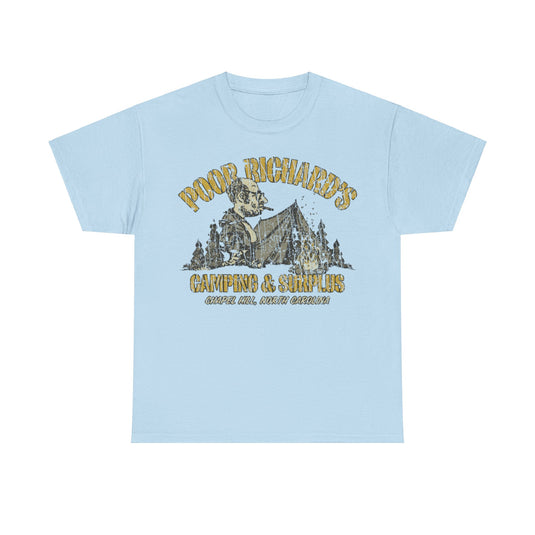 Poor Richards Camping Surplus 1968 Distressed Print T-shirt