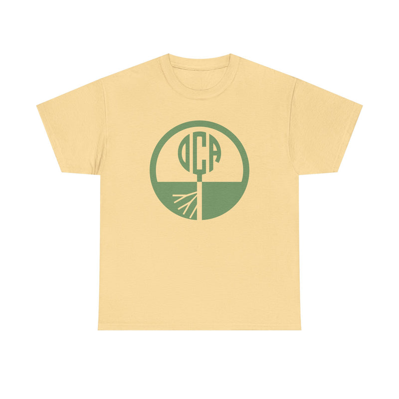 Load image into Gallery viewer, DCA Outdoor T-Shirt Defunct Outdoor Recreation Company Bankrupt Logo Tee
