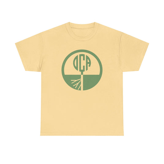 DCA Outdoor T-Shirt Defunct Outdoor Recreation Company Bankrupt Logo Tee