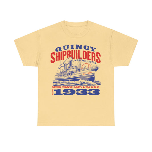 Quincy Shipbuilders Est 1933 Massachusetts Baseball T-shirt