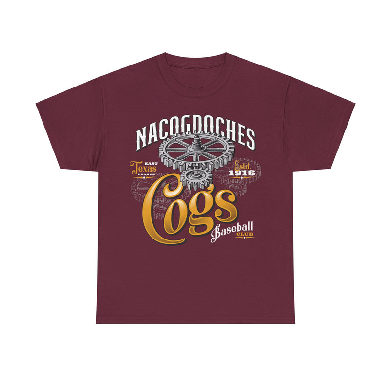 Load image into Gallery viewer, Nacogdoches Cogs Est 1916 Texas Baseball T-shirt
