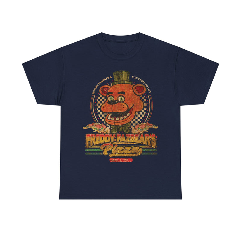 Load image into Gallery viewer, Freddy Fazbears Pizza 1983 Restaurant Distressed Print T-shirt
