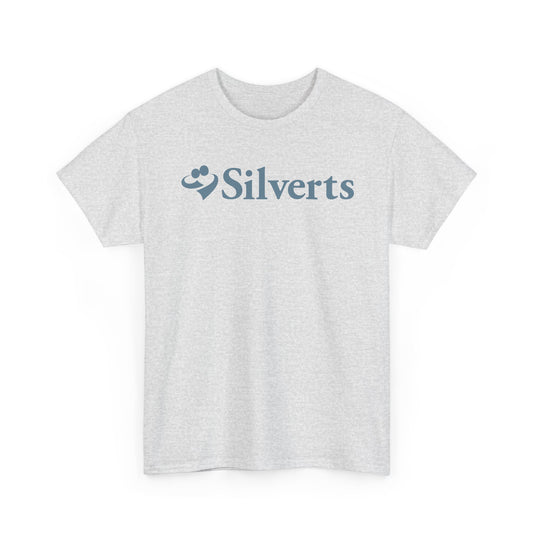 Silverts T-Shirt Blue Senior Care Adaptive Clothing Brand Logo Tee