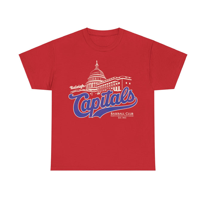 Raleigh Capitals Nostalgic Retro Baseball Team T-shirt