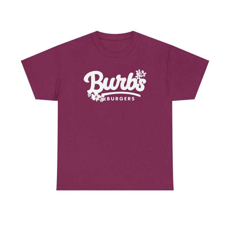 Load image into Gallery viewer, Burbs Burgers T-Shirt - Burger Restaurant Industry Defunct Logo Tee

