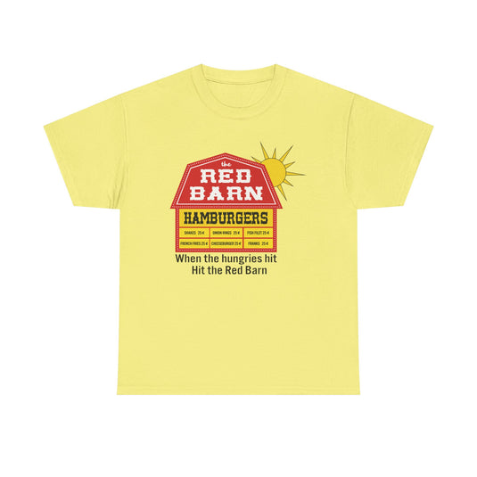 Red Barn Hamburgers Vintage Fast Food Logo Classic Chain Restaurant T-Shirt