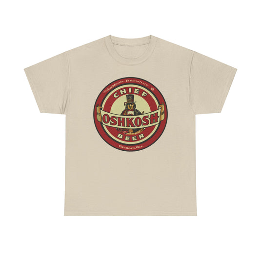 Oshkosh Beer Chief Logo Brewing Co Wisconsin T-Shirt