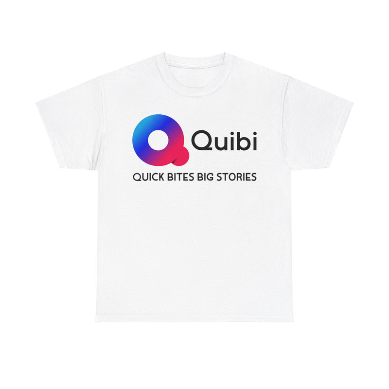 Load image into Gallery viewer, Quibi Quick Bites Big Stories Nostalgic Televison Logo T-Shirt
